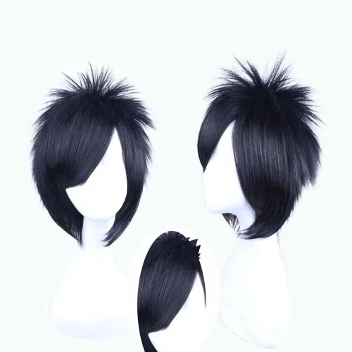 Vista 7 de Disfraz de Uchiha de Sasuke para cosplay con peluca, bata de Halloween