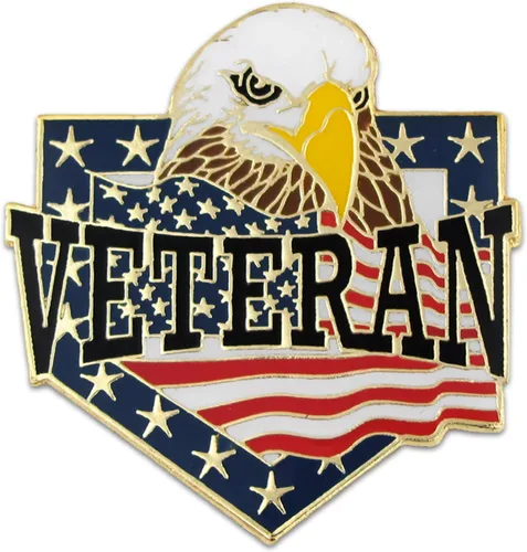 Vista 33 de PinMart Pin de veterano – Pin patriótico americano de solapa o sombrero – Orgulloso de ser retirado ejército, marina, fuerza aérea o cuerpo