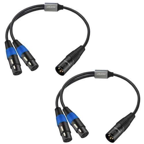 Vista 12 de JOLGOO Divisor XLR - Cable Y hembra a macho doble, 1.6 pies