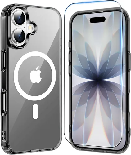Vista 87 de Funda transparente para iPhone 11 con protector de pantalla, compatible con Magsafe, antiamarilleo, protección de grado militar, a prueba de golpes