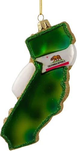 Vista 3 de Kurt Adler - Adorno de cristal de California, 5 pulgadas para Navidad
