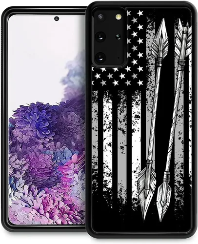 Vista 20 de Funda compatible con Samsung Galaxy S20, diseño de bandera estadounidense con diseño de tiro con arco al aire libre, a prueba de golpes Tiro