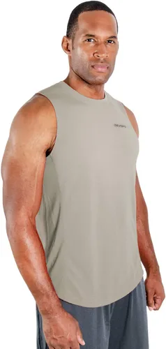 Vista 2 de DEVOPS - Paquete de 3 camisetas sin mangas para hombre, ajuste seco, para músculos, camiseta de entrenamiento
