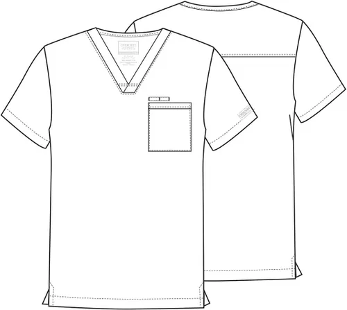Vista 5 de Cherokee Scrubs for Men V-Neck Top, Workwear Professionals Soft Stretch WW675