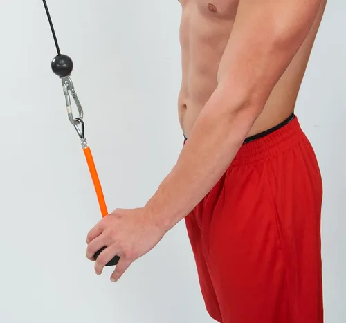 Vista 4 de Ironcompany LPG Muscle Tri-Bells - Accesorio para máquina de cable de cuerda de tríceps de cúpula única de 4 pulgadas