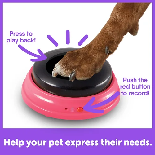 Vista 4 de Hunger For Words Talking Pet Next Words Locations - Juego de 3 botones de voz grabables para perros, botones de comunicación para perros