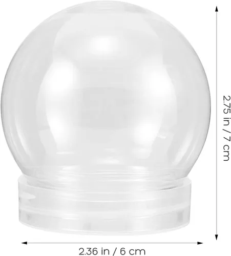 Vista 2 de Ciieeo 10 globos de plástico con tapa rosca, globos de plástico con tapa de rosca, globo de agua de plástico transparente para manualidades