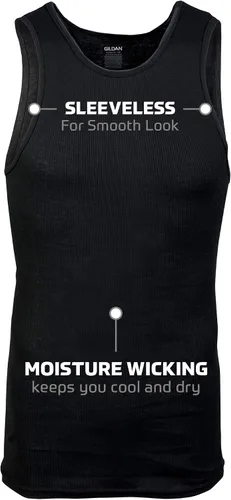 Vista 2 de Gildan - Camiseta sin mangas A-Shirt para hombre, paquete múltiple, estilo G1104