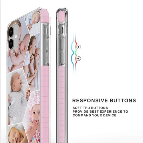 Vista 4 de Styletify Funda de teléfono con foto personalizada para iPhone 11, collages de múltiples imágenes, funda de impacto personalizada a prueba