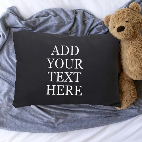 Vista 7 de Personalized Passion Fundas de almohada tamaño King (20 x 40 pulgadas), fundas de almohada suaves y acogedoras con cierre de sobre con nombre Negro