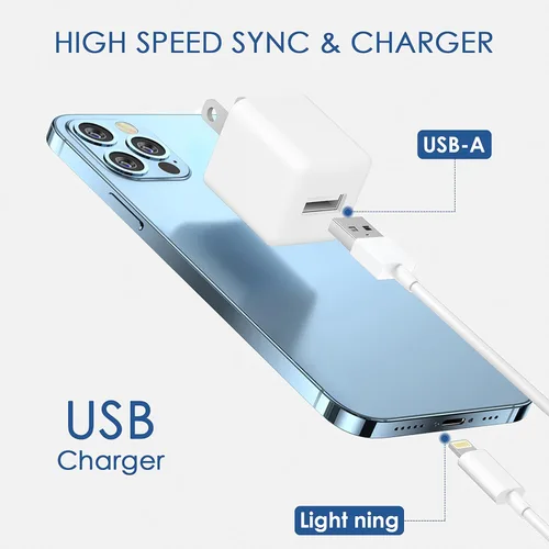 Vista 6 de Cables de carga para iPhone, [certificado MFi], paquete de 3 cables Lightning a USB compatibles con iPhone 11/Pro/X/Xs Max/XR/8 Plus/7 Plus/6/iPad