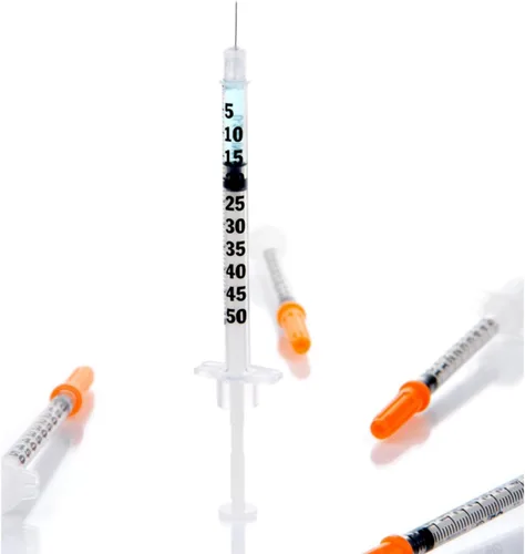Vista 5 de Paquete de 100 jeringas de 1/2 ml/cc de 31Ga para suministros de laboratorio, empaquetadas individualmente