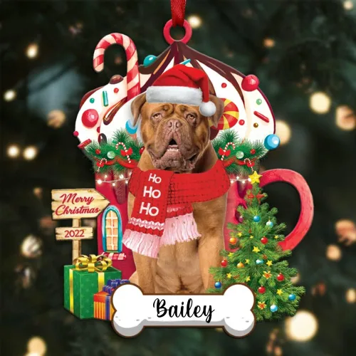 Vista 75 de Amantes de los perros de Navidad – Navidad de perros disponibles para muchos perros Shi Tzu – Adorno con forma personalizada, adorno de Navidad
