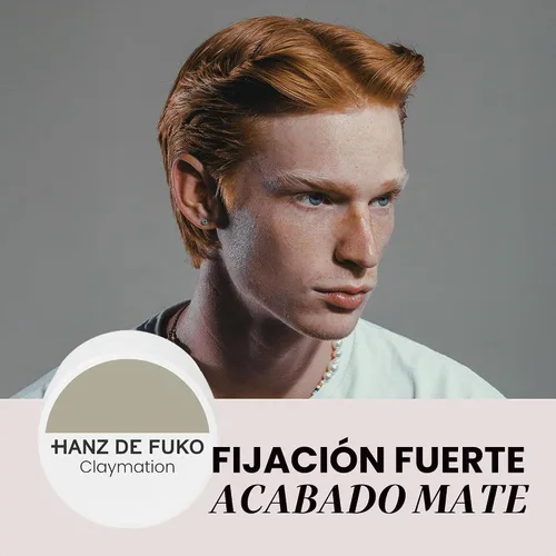 Vista 3 de Hanz de Fuko Kit de cuidado del cabello de lujo – Super Styling Sampler con Claymation, esponja cera, pomada modificada, crema Esquema – Productos