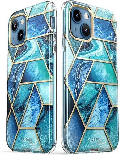 Vista 8 de i-Blason Cosmo Series - Funda protectora delgada de cuerpo completo para iPhone 13 de 6.1 pulgadas (versión 2021), color azul océano
