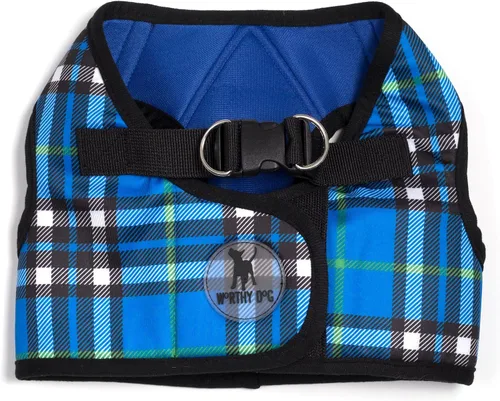 Vista 9 de THE WORTHY DOG Easy Step-in Mesh Harness for Small Dogs, Red Be Mine - Rojo