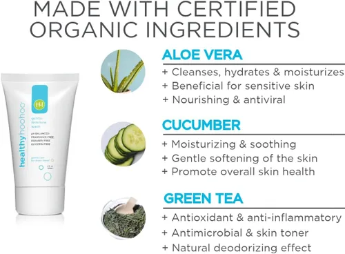 Vista 3 de Jabón femenino suave para mujeres, limpiador de vulva equilibrado con pH para pieles sensibles, higiene natural a base de plantas, jabón vaginal sin