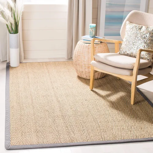 Vista 18 de Safavieh Colección de fibra natural NF115P - Alfombra (fibra natural), color gris, Fibras naturales
