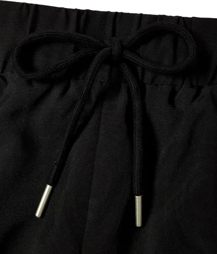 Vista 4 de OYOANGLE Conjunto de 2 piezas para hombre con estampado casual de manga corta con botones y pantalones cortos
