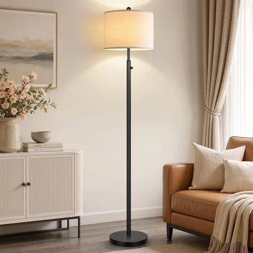 Vista 14 de Nintiue 【Actualizado】 Lámpara de pie regulable para sala de estar, bombilla LED de 11W incluida, lámpara de pie moderna, lámpara de pie alta