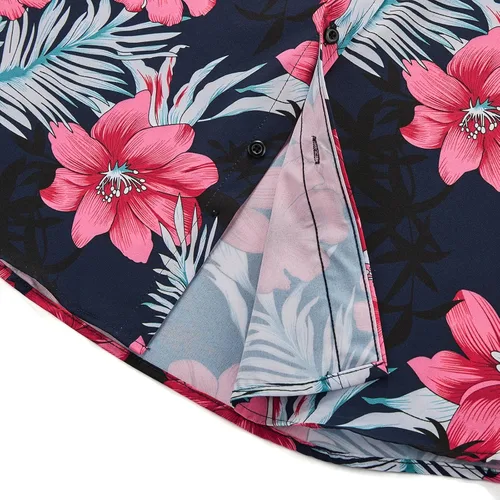 Vista 8 de ENVMENST Hawaiian Shirt for Men Short Sleeve Beach Printed Summer Button Down Aloha Shirt(S-3XL)