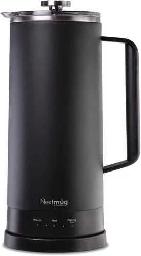 Vista 8 de Nextmug Press - Prensa francesa con temperatura controlada y autocalentamiento (blanco - 40 oz.)