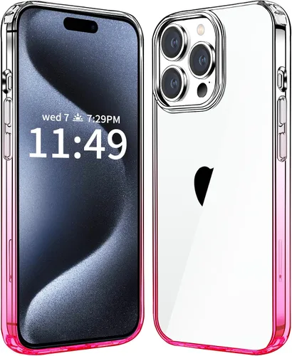 Vista 20 de JJGoo Compatible con iPhone 16 Pro Max Funda transparente, transparente a prueba de golpes, funda protectora trasera de policarbonato duro