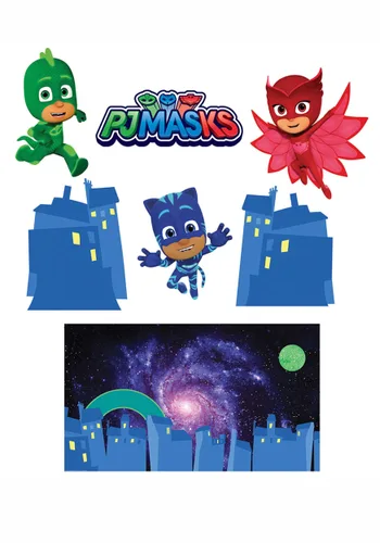 Vista 2 de Kit de Decoración para Trunk or Treat de PJ Masks Multicolor
