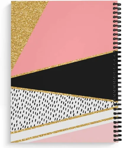 Vista 7 de Softcover Girl With A Dream - Cuaderno motivacional en espiral de 8.5 x 11 pulgadas, 120 páginas con rayas anchas, cubierta laminada brillante