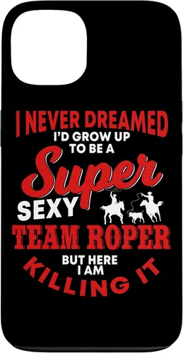 Vista 7 de Funny Team Roper Quote Rodeo Western Horse Roping Case para iPhone 17