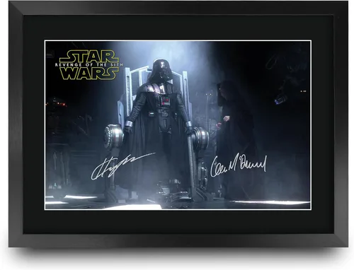 Vista 22 de HWC Trading Star Wars Episodio 1 La Amenaza Fantasma Regalos Presentación Impresa Autografiada Montaje para Fans de Recuerdos de Películas - 16" x