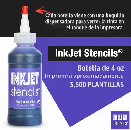Vista 6 de Ink Jet Tinta de plantilla de recarga compatible con plantillas de tinta de impresora (violeta, botella de 4 onzas)