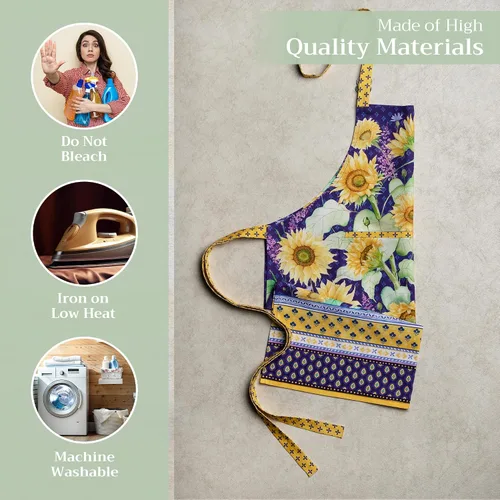 Vista 516 de Maison d' Hermine Delantales para mujer con bolsillo, 100% algodón (27.50 x 31.50 pulgadas)