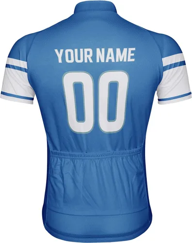 Vista 3 de Camiseta de ciclismo personalizada de manga corta para hombre de Detroit Team