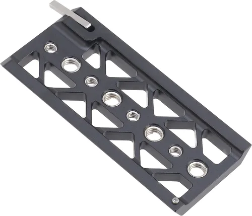 Vista 3 de Fotga Placa de cola de milano estándar de 5 pulgadas y 5 pulgadas con orificios de tornillo de 1/4 "-20 3/8"-16 para soporte de luz de trípode