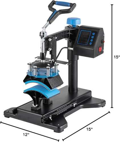 Vista 10 de Leomru máquina de prensa de calor 5 en 1, prensa de calor para sublimación de 12x15 pulgadas, máquina industrial de presión para camisetas, máquina