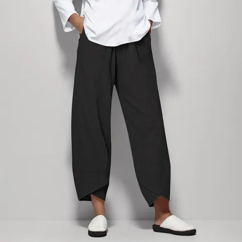 Vista 2 de HJYUZP Wide Leg Sweatpants Loose Women Straight Summer Pants High Casual Waist Long Solid Cotton Pants Pants for Women
