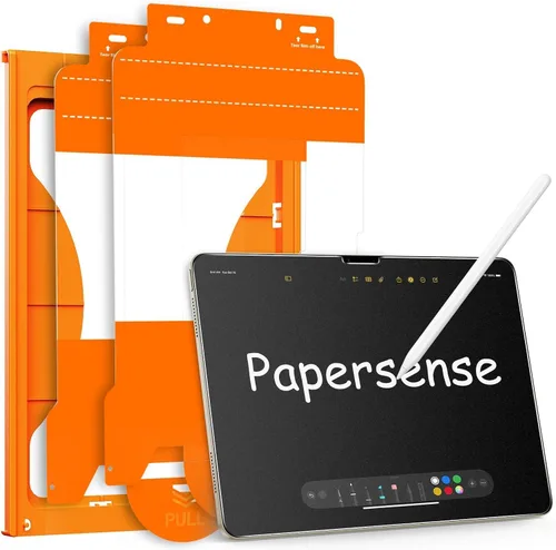 Vista 13 de OMOTON PAPERSENSE - Protector de pantalla mate para iPad Mini 7th A17 Pro/6th (2024/2021, 8.3 pulgadas), vidrio templado mate con bandeja