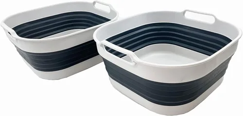 Vista 10 de SAMMART Sartén plegable de 10L (2.64 galones), lavabo plegable, tina portátil para lavar platos, bandeja de almacenamiento de cocina que ahorra