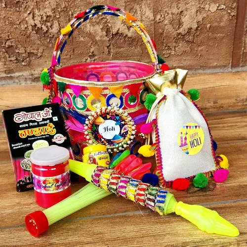 Vista 5 de HOLI COLOR POLVO HERBAL HOLI GULAL POLVO HOLI, PLATO DE REGALO HOLI HECHO A MANO FIESTA HOLI DECORACIONES HOLI TILAK THALI HOLI PICHKARI