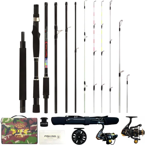 Vista 13 de Rigged & Ready X Series™ Cañas de pescar de viaje. 6 Combos y cañas súper