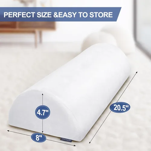 Vista 5 de Almohada de rodilla para dormir de espalda, almohada de espuma viscoelástica para piernas, almohada debajo de la rodilla para dormir, almohada