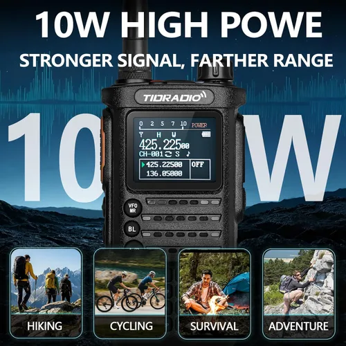 Vista 7 de TIDRADIO TD-H8 Radio de mano para jamón, Walkie Talkies Radio bidireccional