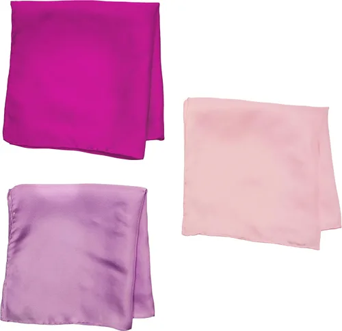 Vista 4 de Stacy Adams mens 100% Silk Hand Rolled 17"x 17" Pocket Square Three Piece Set