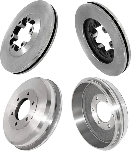 Vista 8 de Detroit Axle - Rotores perforados delanteros de 10.827 in + pinza de freno lateral del pasajero de repuesto para Toyota RAV4 Prius V Lexus HS250H