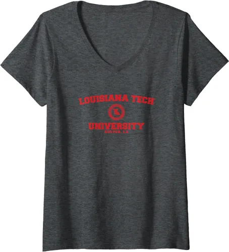 Vista 3 de Womens Louisiana Tech Bulldogs Large One Color V-Neck T-Shirt