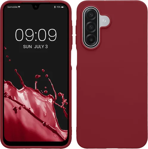 Vista 185 de kwmobile Funda compatible con Samsung Galaxy A12 - Funda protectora de silicona TPU suave y delgada - Azul Báltico Azul (Baltic Blue)