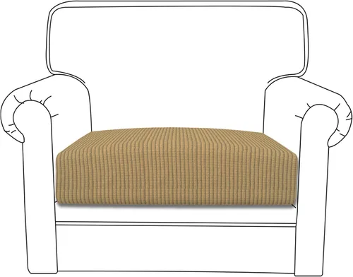 Vista 155 de Easy-Going - Funda de cojín elástica individual para sofá biplaza, sillón, funda de cojín protectora, suave, flexible con parte inferior elástica