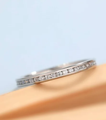 Vista 3 de TIGRADE - Anillo de compromiso de titanio de 5/32 y 15/54 de pulgada (4-6 mm) con circonita cúbica; anillo de bodas talla 3 a 13