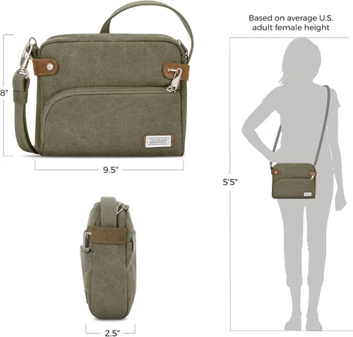 Vista 4 de Travelon Bolso bandolera pequeño antirrobo Heritage